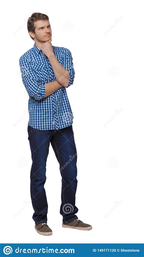 Front View Of Man In Jeans Stock Photo Image Of Male 149171120