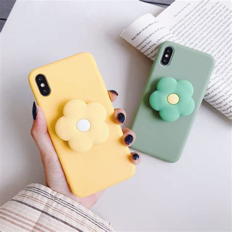 Coque De Téléphone Souple Dessin Animé Fleur Mignon Pour Iphone X Xr Xs