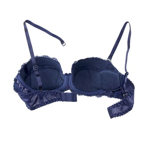 Strapless Push Up Bandeau Lace Sexy Convertible Comfortable Balconette