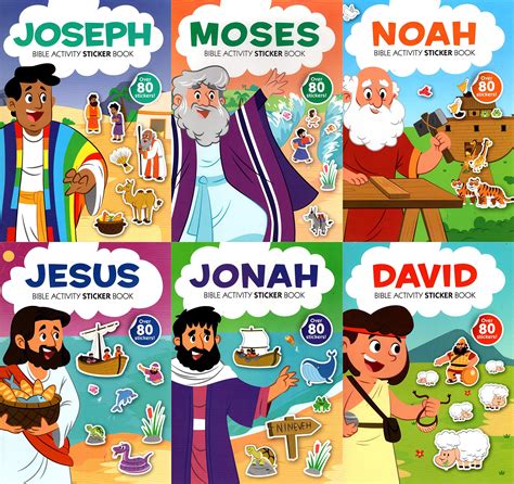 Buy Bible Activity Jonah Noah Moses Joseph Jesus David Sticker