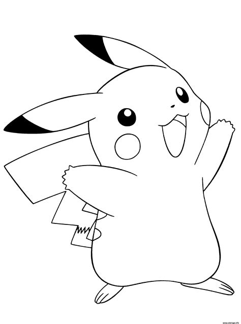 Coloriage Pokemon Noir Et Blanc Pikachu Dessin à Imprimer Pikachu