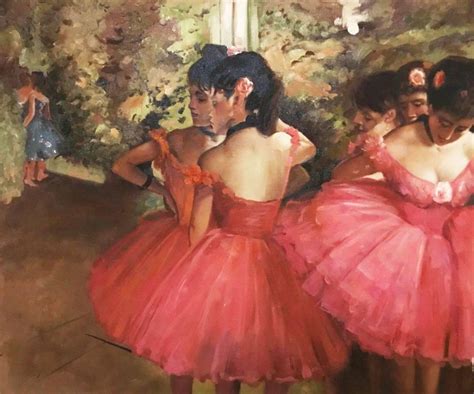 Dancers In Pink Edgar Degas Oil Reproduction