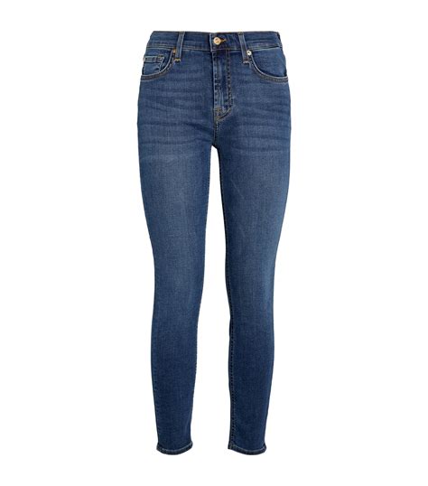7 For All Mankind Bair High Rise Ankle Skinny Jeans Harrods Hk