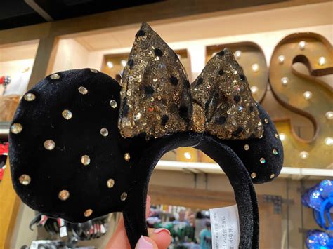 Photos New Black And Gold Minnie Mouse Ear Headband Available At Walt