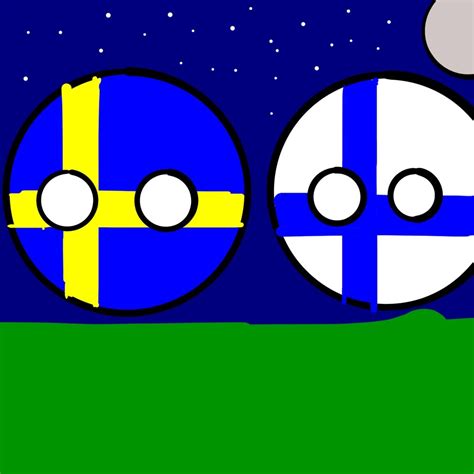 sweden and finland countryballs by noobandnoob on newgrounds