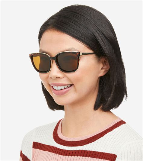 Womens Classic Rectangle Sunglasses In Dark Tortoise Cole Haan