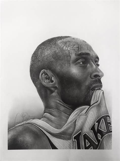 Kobe Bryant Pencil Drawing By Vincent Duhig Artfinder