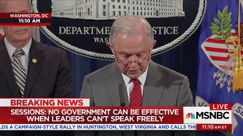 Ag Sessions We Must End The Culture Of Leaks Youtube