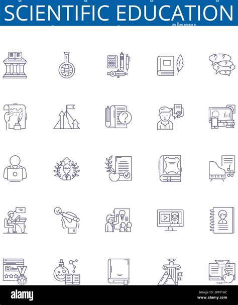 Scientific Education Line Icons Signs Set Design Collection Of