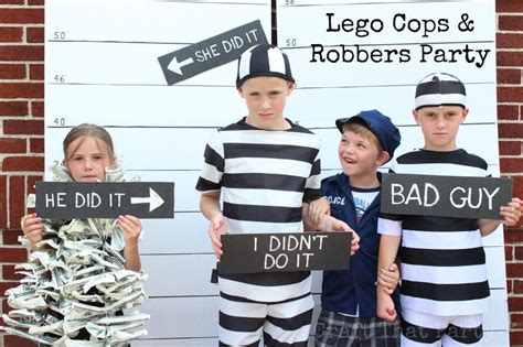 Lego Cops And Robbers Party Part 1 Costumes From