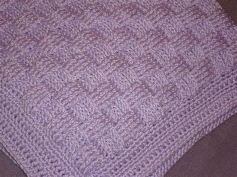 Cousin Crystals Crocheted Basket Weave Baby Blanket