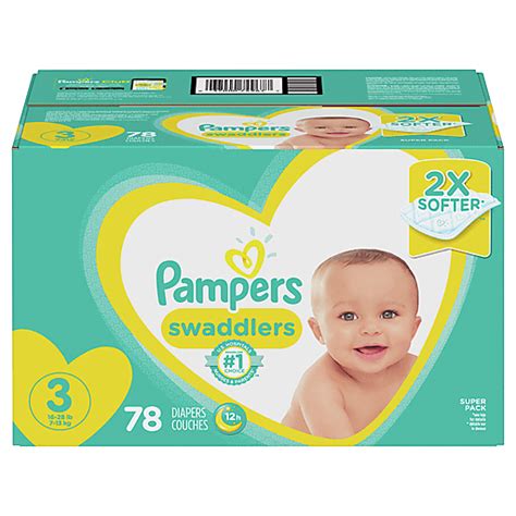 Pampers Diapers 3 16 28 Lb Super Pack 78 Ea Buehler S