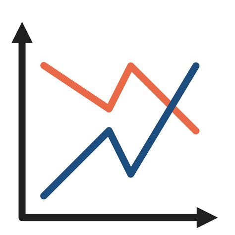 Line Chart Against Vector Svg Icon Svg Repo