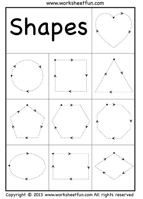 Shape Tracing Shape Tracing Worksheets Free Printable Worksheets