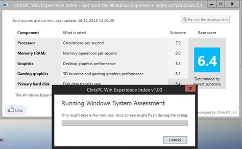 Chrispc Win Experience Index Leistungsindex Unter Windows 81 Mit