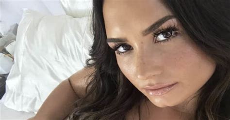 demi lovato s chest takes centre stage in plunging lace lingerie daily star