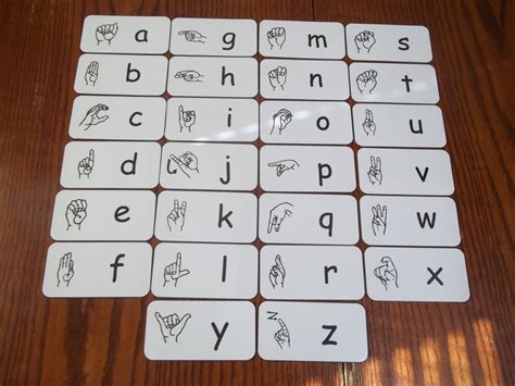 American Sign Language Alphabet Flash Cards Early Learning