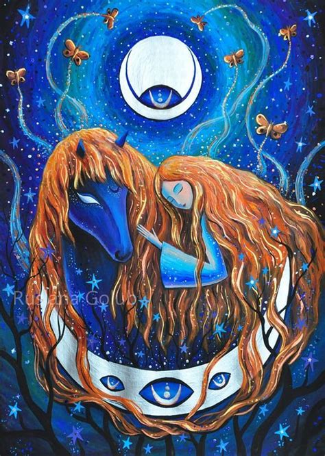 Art Print Rhiannon Illustration Epona Celtic Goddess Of Horses Etsy