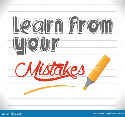Learn From Your Mistakes Stock Illustration Illustration Of Improve
