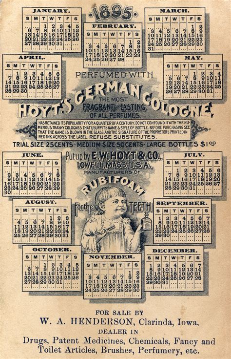 Chromolithograph Vintage Calendar Advertising History