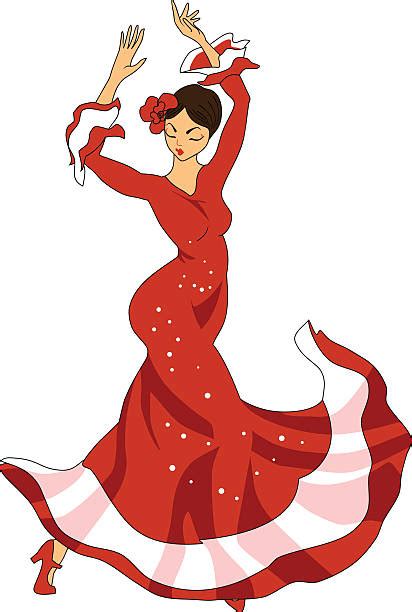 Best Flamenco Dancer In Cartoon Style Illustrations