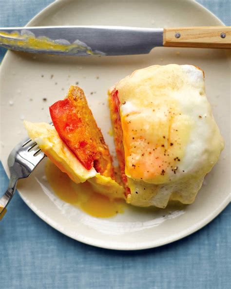 Open Faced Egg And Tomato Sandwich Recipe And Video Martha