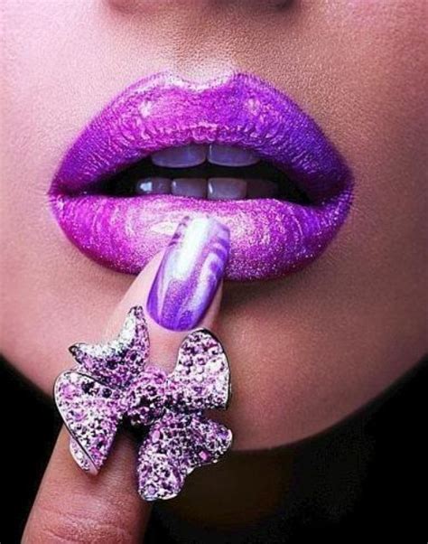 For The Love Of Purple Lábios Roxos Arte Dos Lábios Produtos Para