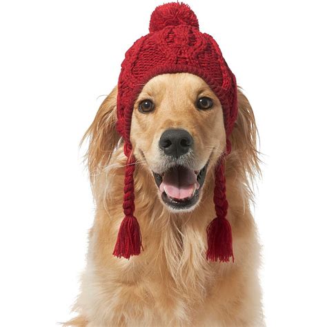 Asyストアkuoser Dog Hat Amp Scarf Set Caps Warm Christmas Knitted Pet Winter