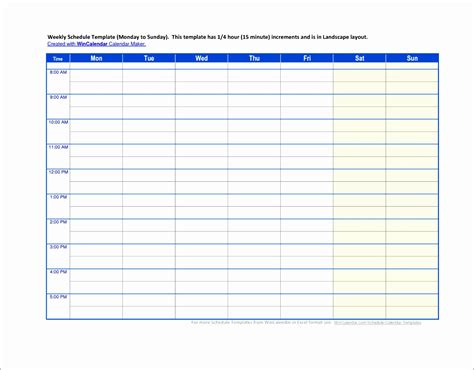 11 Monthly Employee Schedule Template Excel Excel Templates Excel