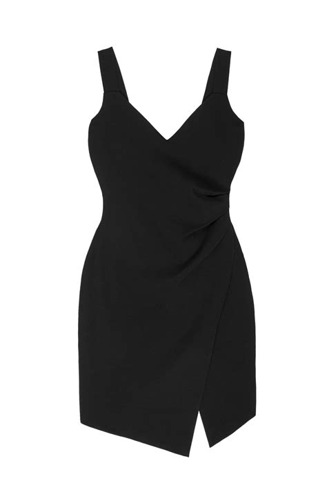 little black slit dress simone aviv plus size and curvy fashion designer
