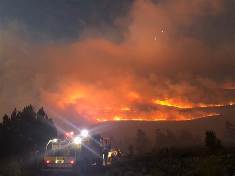 The blaze has destroyed part of a cafe at the rhodes memorial overlooking the city's port. Fire raging at Van Der Stel Pass, Cape Town filled with ...