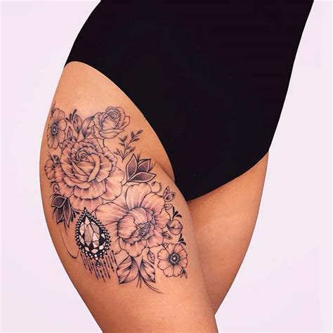 65 Badass Thigh Tattoo Ideas For Women Page 6 Of 6 Stayglam Thigh Tattoo Floral Thigh