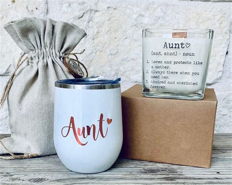 Best Aunt Gift Box New Auntie Gift Box Custom Scented Soy Candle