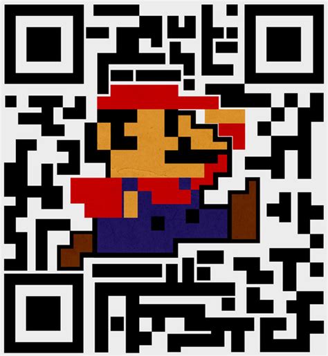 A white dotted box will appear. QR Code Super Mario: Unscannable Plumber - Technabob