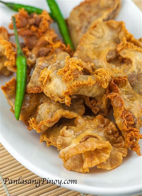 Chicharon Bulaklak Or Deep Fried Ruffled Fat Is A Popular Filipino