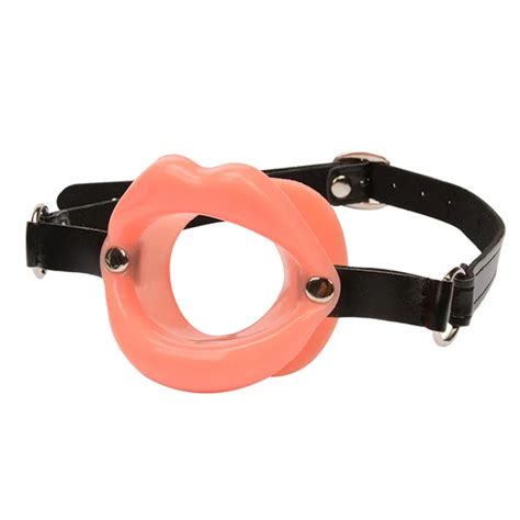 Strap On Rubber Leather Open Mouth Gag Oral Fetish Slave Bdsm Bondage