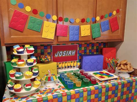 Lego Themed Birthday Party Decorations Lego Party Candy Bar Lego