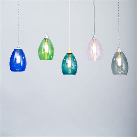 coloured glass five way bertie cluster pendant light by glow lighting