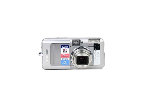 Canon Powershot S60 Silver 50mp 28mm Wide Angle Digital Camera