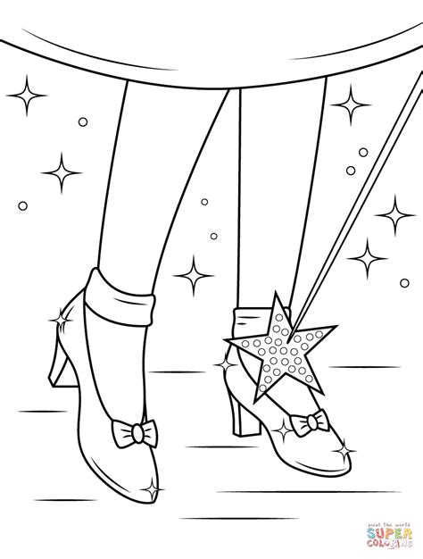 Ruby Slippers Coloring Page Coloring Pages