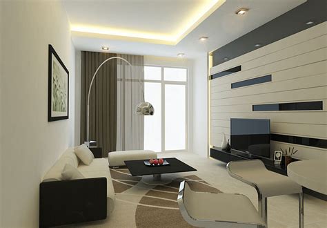 Modern Living Room Wall With Striped Decor Interior Design Ideas