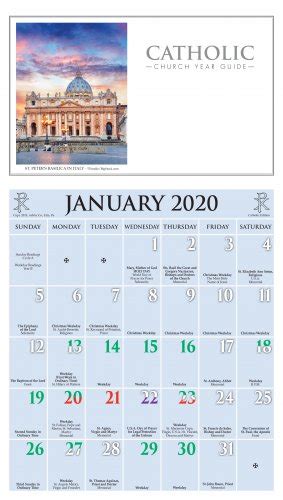 2020 Catholic Calendar Ashby Publishing
