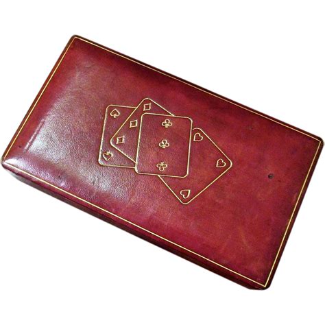 The smart objects make it easy to move each and every layer just in seconds time. Vintage Italian Leather Playing Card Box, Circa 1950 from ewantiques on Ruby Lane