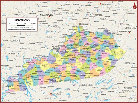 28 Kentucky Map With Counties And Cities Online Map Around The World