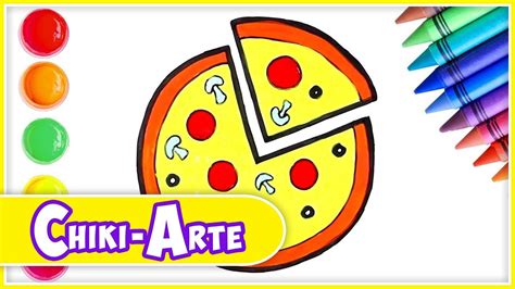 Cómo Dibujar Una Pizza Dibujos Para Niños Chiki Arte Aprende A Dibujar