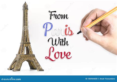 Hand Writing From Paris With Love With Stock Photo Image Of Landmark
