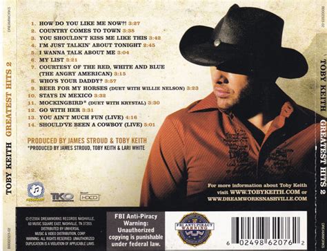 toby keith greatest hits 2 cd
