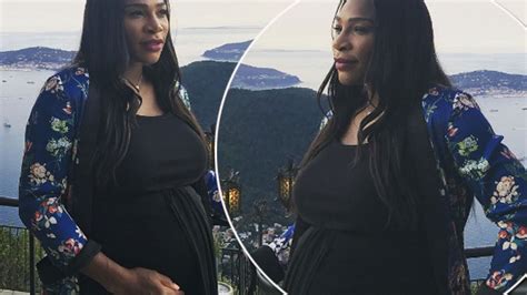 Pregnant Serena Williams Is Glowing As She Cradles Her Bump In Gorgeous Pictures Mirror Online
