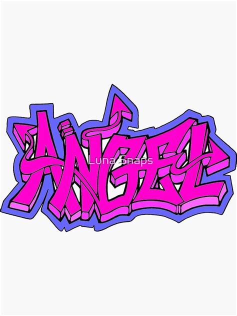 Graffiti Angel Word Sticker For Sale By Lunaphotos Redbubble