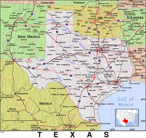 Mapa Do Texas Mapa Regi O